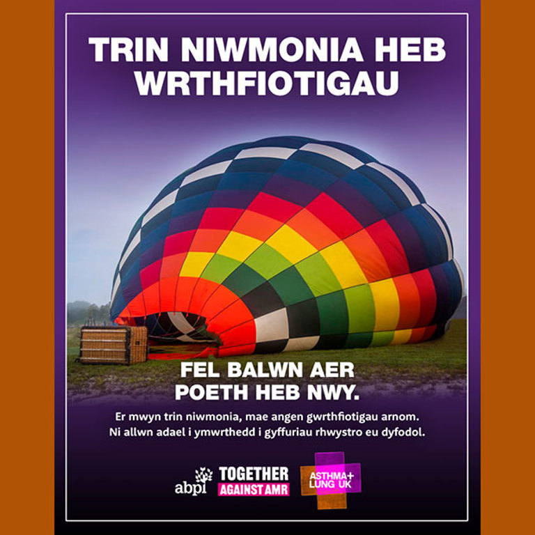 Balŵn aer poeth heb nwy - llun llonydd